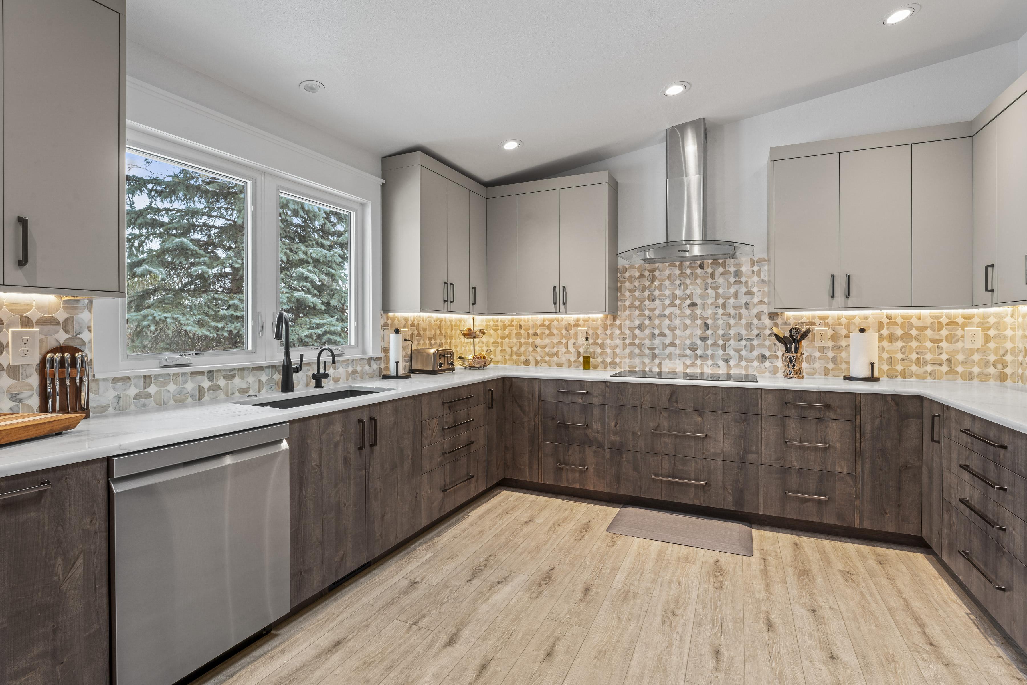 Bluebird Home primary bathroom remodel with modern fixtures